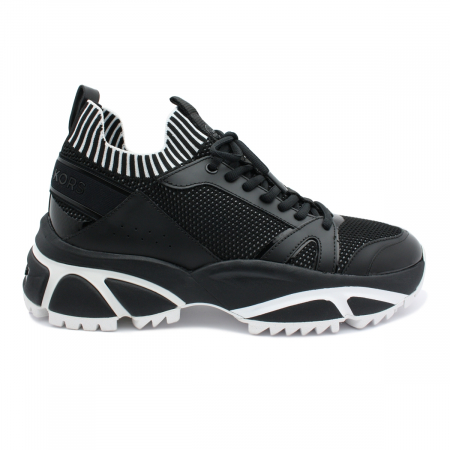 Basket "LUCAS"en cuir noir - 