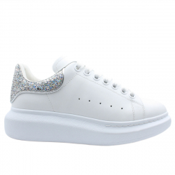 FEMME BASKETS OVERSIZE BLANC / GLITTER