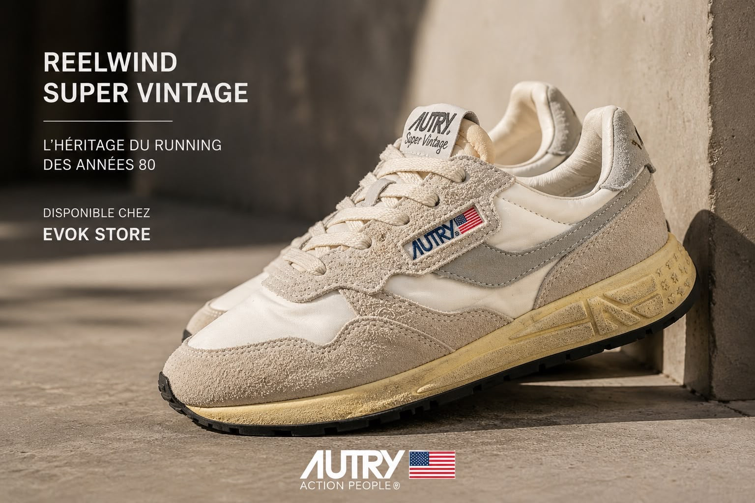 Autry Reelwind Super Vintage — sneaker rétro 80s finition artisanale italienne