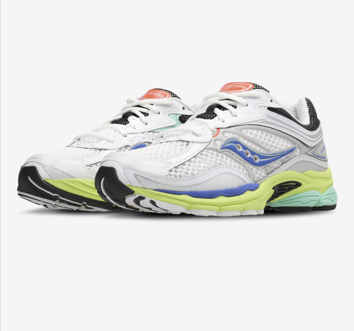 Saucony ProGrid Omni 9 – White / Blue / Lime
